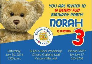 Build A Bear Birthday Invitations Build A Bear Birthday Barty Invitations Ideas Bagvania