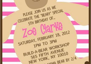 Build A Bear Birthday Invitations Build A Bear Birthday Barty Invitations Ideas Bagvania