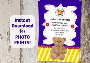 Build A Bear Birthday Invitations Build A Bear Birthday Party Invitation by Instantinvitation