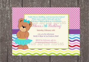 Build A Bear Birthday Invitations Teddy Bear Party Build A Bear Birthday Printable Diy Little