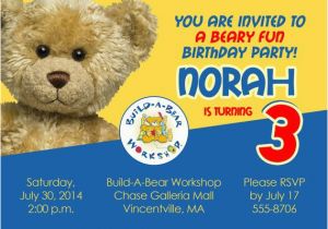 Build A Bear Birthday Party Invitations Build A Bear Birthday Barty Invitations Ideas Bagvania