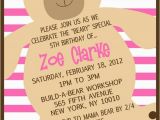 Build A Bear Birthday Party Invitations Build A Bear Birthday Barty Invitations Ideas Bagvania