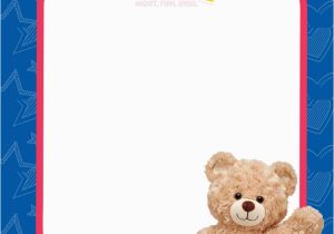 Build A Bear Birthday Party Invitations Free Build A Bear Birthday Invitation Template Free