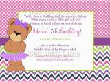 Build A Bear Birthday Party Invitations Free Printable Build A Bear Birthday Invitations Drevio