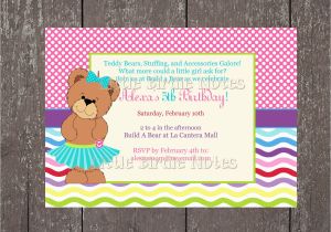 Build A Bear Birthday Party Invitations Teddy Bear Party Build A Bear Birthday Printable Diy Little