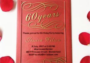 Bulk Birthday Invitations Customized 100pcs Per Lot 5x7inch Clear Acrylic 60th