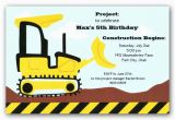 Bulldozer Birthday Invitations Bulldozer Birthday Invitations Clearance Paperstyle