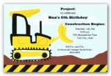 Bulldozer Birthday Invitations Bulldozer Birthday Invitations Clearance Paperstyle