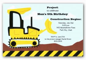 Bulldozer Birthday Invitations Bulldozer Birthday Invitations Clearance Paperstyle