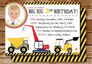 Bulldozer Birthday Invitations Bulldozer Birthday Invitations Invitation Librarry