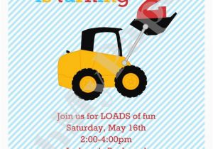 Bulldozer Birthday Invitations Bulldozer Party Invitations