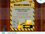 Bulldozer Birthday Invitations Construction Bulldozer Birthday Party by thelittlepeacockshop