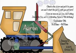 Bulldozer Birthday Invitations Printable Bulldozer Birthday Invitation Bulldozer Birthday