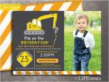 Bulldozer Birthday Invitations Yellow Bulldozer Construction Birthday Invitation by Lifevents