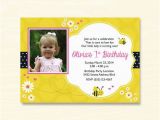 Bumble Bee 1st Birthday Invitations Baby 39 S First Birthday Bumble Bee theme by