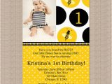 Bumble Bee 1st Birthday Invitations Bumble Bee Birthday Party Invitations 1st Birthday