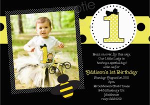Bumble Bee 1st Birthday Invitations Bumble Bee Birthday Party Invitations Printable or