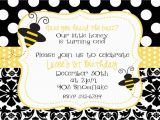 Bumble Bee 1st Birthday Invitations Bumble Bee Birthday Party or Baby Shower Invitation