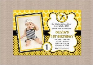 Bumble Bee 1st Birthday Invitations Custom Listing for Dana Hayes Birthday Party Invitations