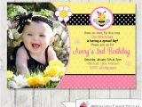 Bumble Bee 1st Birthday Invitations Pink Bumble Bee Birthday Invitation Bee by Printablecandee