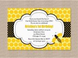 Bumble Bee 1st Birthday Invitations Polka Dot Bumble Bee Birthday Party Invitations 15 00