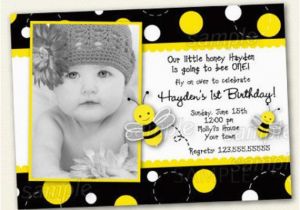 Bumble Bee Birthday Party Invitations Bumble Bee Birthday Invitations