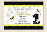 Bumble Bee Birthday Party Invitations Bumble Bee Birthday Invitations