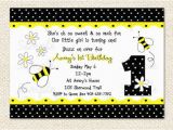 Bumble Bee Birthday Party Invitations Bumble Bee Birthday Invitations