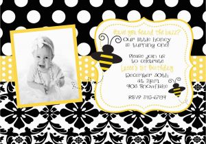 Bumble Bee Birthday Party Invitations Bumble Bee Birthday Party or Baby Shower Invitation Digital