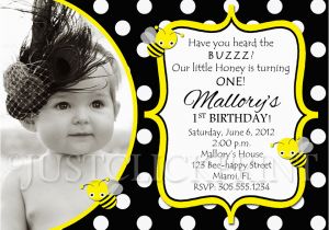 Bumble Bee Birthday Party Invitations Bumble Bee Birthday Party Photo Invitation Printable