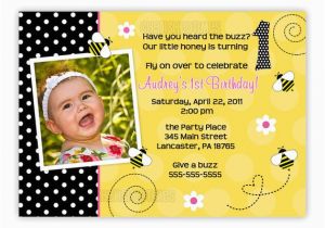 Bumble Bee Birthday Party Invitations Custom Bumble Bee Birthday Photo Card Invitation You Print