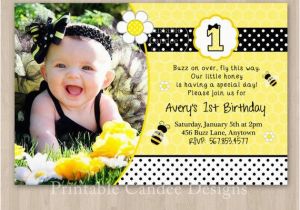 Bumblebee Birthday Invitations Bumble Bee Birthday Invitation Diy Custom Printable Via