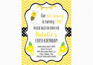 Bumblebee Birthday Invitations Bumble Bee Birthday Invitations