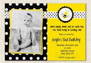 Bumblebee Birthday Invitations Bumble Bee Birthday Invitations