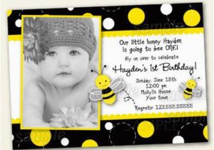 Bumblebee Birthday Invitations Bumble Bee Birthday Invitations