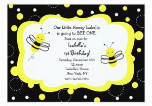 Bumblebee Birthday Invitations Bumble Bee Birthday Party Invitations Honey Zazzle