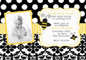 Bumblebee Birthday Invitations Bumble Bee Birthday Party or Baby Shower Invitation Digital