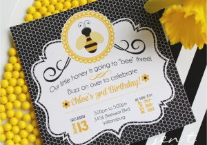 Bumblebee Birthday Invitations Bumble Bee Party Invitations