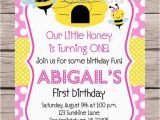 Bumblebee Birthday Invitations Printable Pink Bumble Bee Birthday Party Invitation