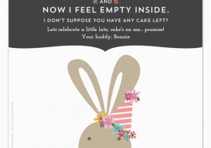 Bunny Birthday Invitation Template Belated Birthday some Bunny Invitations Cards On