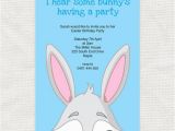 Bunny Birthday Invitation Template Bunny Rabbit Ears Birthday Party Invitation Printable by