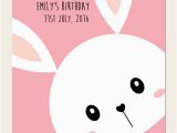 Bunny Birthday Invitation Template Kids Birthday Invitations Pink Rabbit