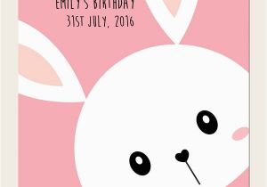 Bunny Birthday Invitation Template Kids Birthday Invitations Pink Rabbit