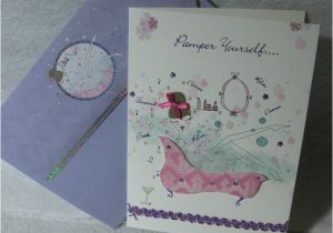 Burgoyne Birthday Cards Burgoyne Handmade Pamper Yourself Birthday Greeting Card