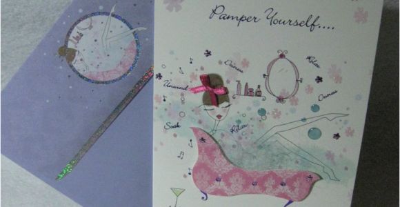 Burgoyne Birthday Cards Burgoyne Handmade Pamper Yourself Birthday Greeting Card