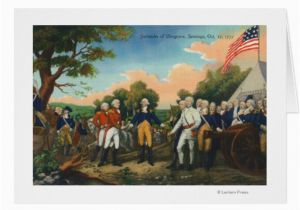 Burgoyne Birthday Cards Surrender Of Burgoyne Greeting Card Zazzle