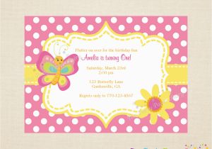 Butterfly Birthday Invitation Wording Birthday Invites butterfly Birthday Invitations Free