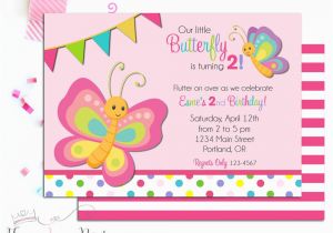 Butterfly Birthday Invitation Wording butterfly Birthday Invitation butterfly Party by
