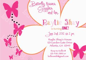 Butterfly Birthday Invitation Wording butterfly Birthday Invitation Cimvitation