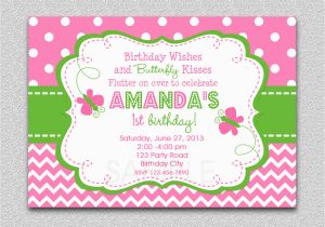 Butterfly Birthday Invites Chevron butterfly Birthday Invitation butterfly Birthday Party